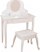 Белый туалетный столик из дерева для девочки «Модница» (White Medium Vanity & Stool)
