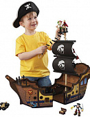 "Пиратский корабль" деревянный, игровой набор для мальчика, раскрывающийся